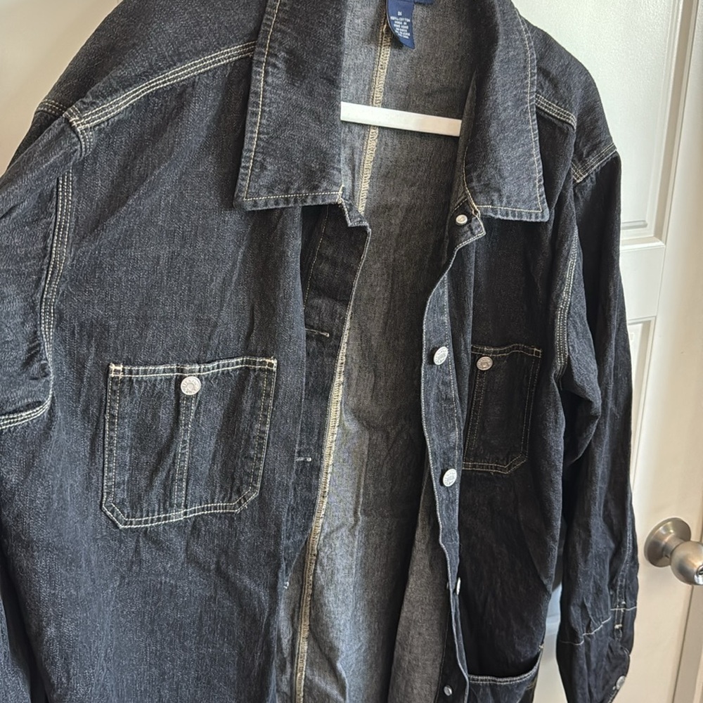 Women's Oversized Denim Jacket - Picture 4 of 6